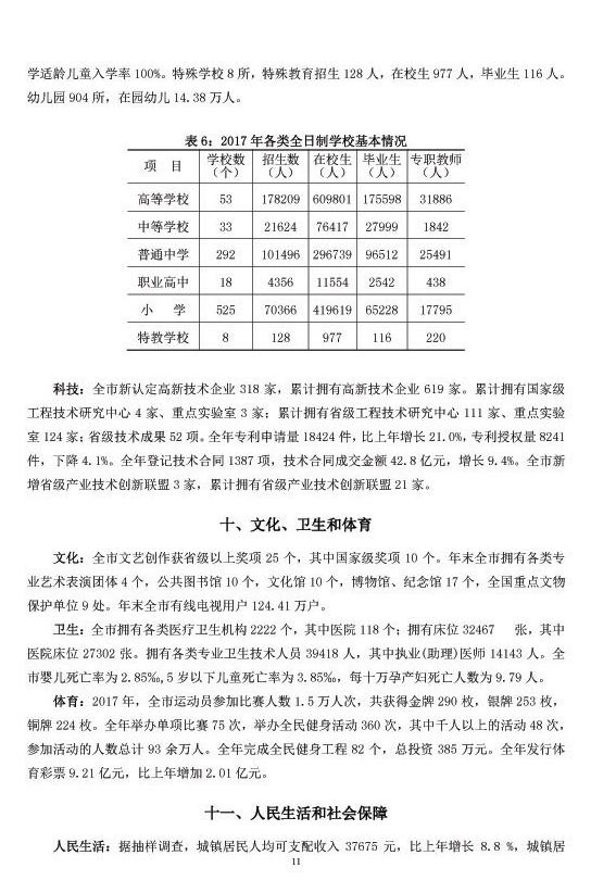南昌市2017年国民经济和社会发展统计公报