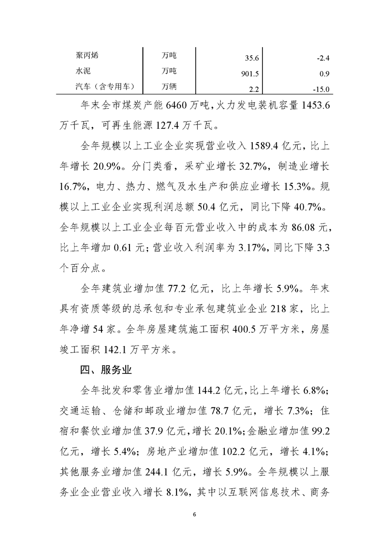 淮南市2021年国民经济和社会发展统计公报